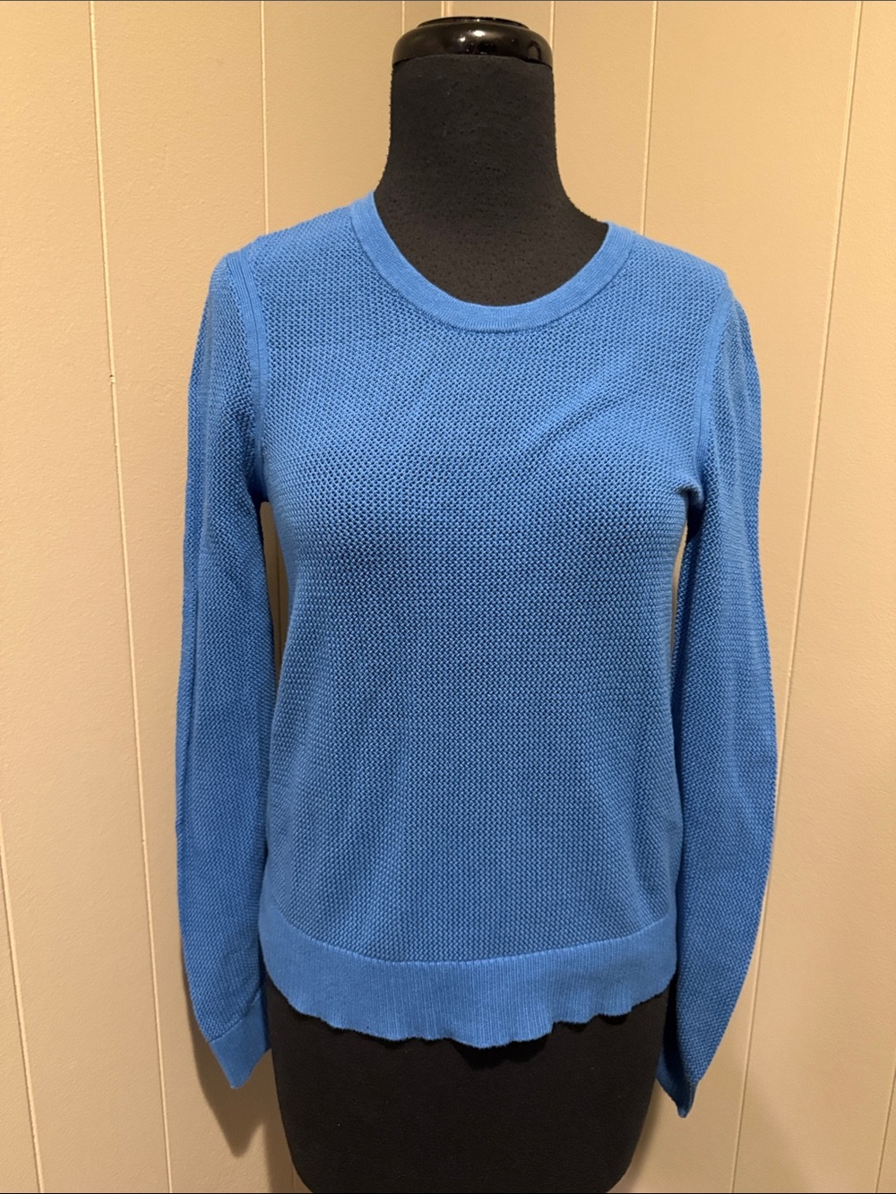 rag & bone Jean Women’s Medium Cobalt Blue Crewneck Textured Knit Sweater
